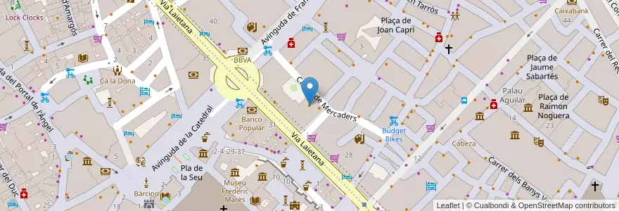 Mapa de ubicacion de Terraza Gran Hotel Central en İspanya, Catalunya, Barcelona, Barcelonès, Barcelona.