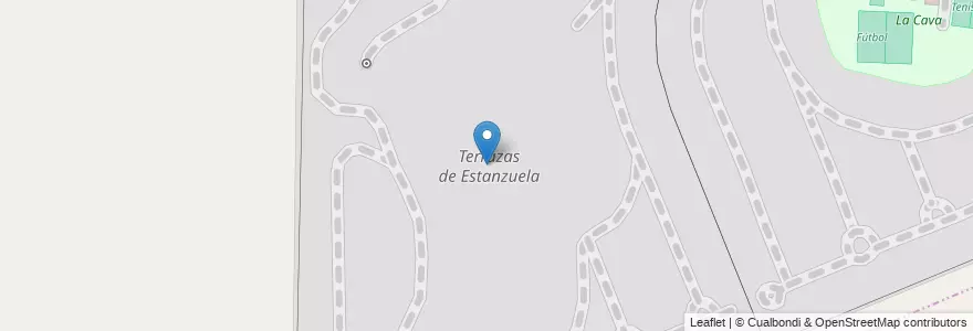 Mapa de ubicacion de Terrazas de Estanzuela en Argentinië, Córdoba, Departamento Colón, Pedanía Calera Norte, La Calera.