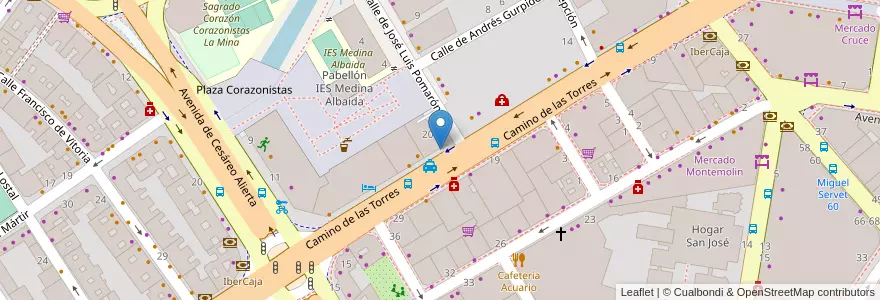 Mapa de ubicacion de Tesorería General de la Seguridad Social (Dirección Provincial) en İspanya, Aragón, Zaragoza, Zaragoza, Zaragoza.