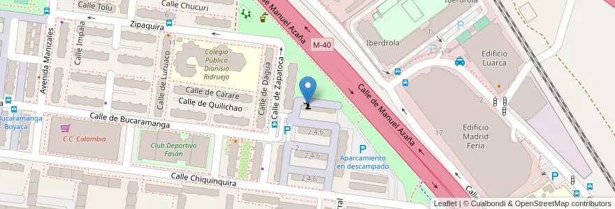 Mapa de ubicacion de Testigos Cristianos de Jehová. Calle Guamo en España, Comunidad De Madrid, Comunidad De Madrid, Área Metropolitana De Madrid Y Corredor Del Henares, Madrid.