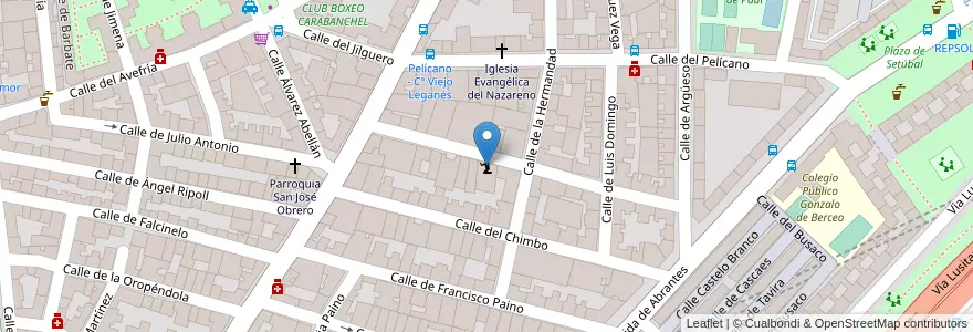 Mapa de ubicacion de Testigos Cristianos de Jehová. Calle Mineros en スペイン, マドリード州, Comunidad De Madrid, Área Metropolitana De Madrid Y Corredor Del Henares, Madrid.