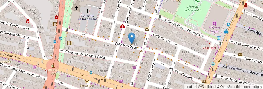 Mapa de ubicacion de Tevere en Sepanyol, Castilla Y León, Salamanca, Campo De Salamanca, Salamanca.