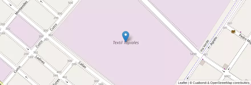 Mapa de ubicacion de Textil Tapiales en Argentina, Provincia Di Buenos Aires, Partido De La Matanza, La Tablada.