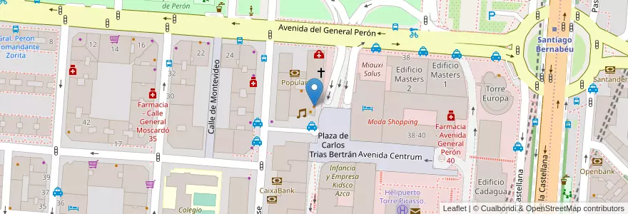 Mapa de ubicacion de TGI Fridays en İspanya, Comunidad De Madrid, Comunidad De Madrid, Área Metropolitana De Madrid Y Corredor Del Henares, Madrid.