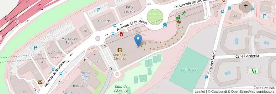 Mapa de ubicacion de TGI FRIDAYS en Spagna, Comunidad De Madrid, Comunidad De Madrid, Área Metropolitana De Madrid Y Corredor Del Henares, Alcobendas.
