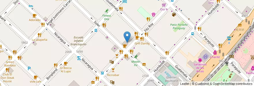 Mapa de ubicacion de The Argentine Experience, Palermo en Argentinien, Ciudad Autónoma De Buenos Aires, Buenos Aires, Comuna 14.