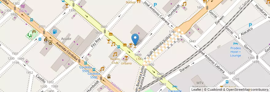 Mapa de ubicacion de The Bangalore & Company, Palermo en الأرجنتين, Ciudad Autónoma De Buenos Aires, Buenos Aires.