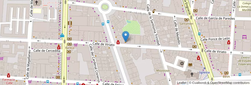 Mapa de ubicacion de The bar en إسبانيا, منطقة مدريد, منطقة مدريد, Área Metropolitana De Madrid Y Corredor Del Henares, مدريد.