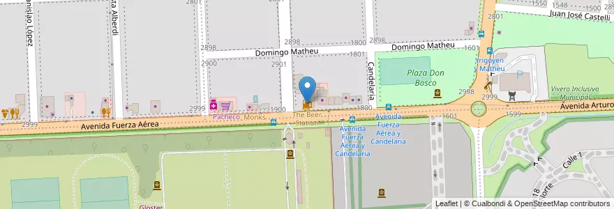 Mapa de ubicacion de The Beer Station en Argentine, Santa Fe, Departamento Rosario, Municipio De Funes, Funes.
