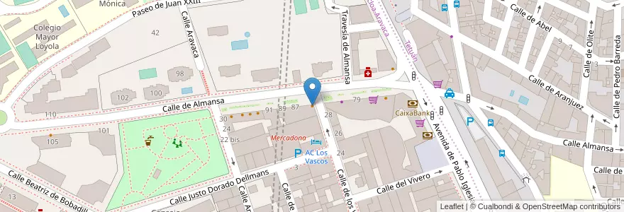 Mapa de ubicacion de The Beer Temple en Spanien, Autonome Gemeinschaft Madrid, Autonome Gemeinschaft Madrid, Área Metropolitana De Madrid Y Corredor Del Henares, Madrid.