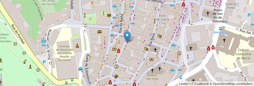 Mapa de ubicacion de The Bistro en Испания, Галисия, А-Корунья, Santiago, Santiago De Compostela.