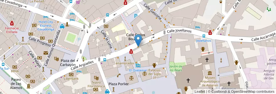 Mapa de ubicacion de The Black Bar en Spain, Asturias, Asturias, Oviedo.