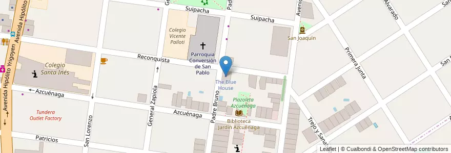 Mapa de ubicacion de The Blue House en آرژانتین, استان بوئنوس آیرس, Partido De Lomas De Zamora, Turdera.