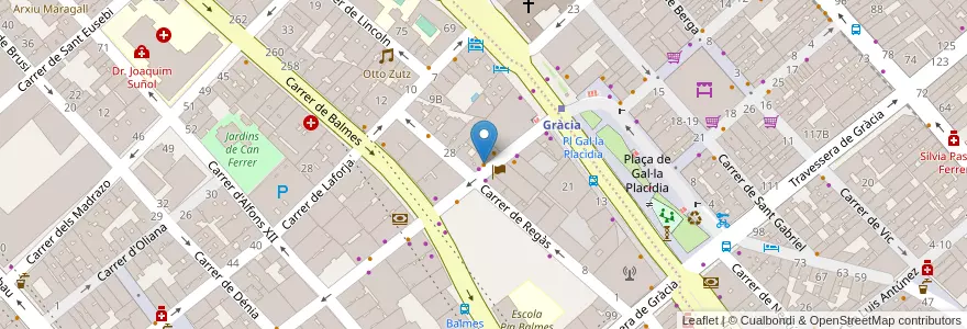 Mapa de ubicacion de The blue orange en Испания, Каталония, Барселона, Барселонес, Барселона.