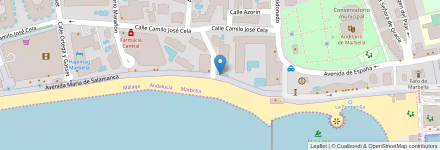 Mapa de ubicacion de The Boardwalk en Espanha, Andaluzia, Málaga, Costa Del Sol Occidental, Marbella.