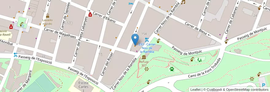 Mapa de ubicacion de The Box Social en İspanya, Catalunya, Barcelona, Barcelonès, Barcelona.