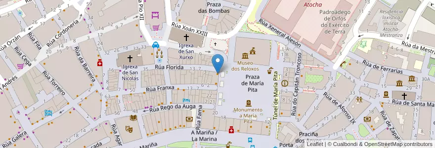 Mapa de ubicacion de The Breen‘s Tavern en إسبانيا, غاليسيا, لا كورونيا, A Coruña, لا كورونيا.