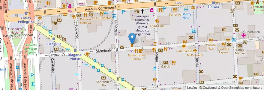 Mapa de ubicacion de The Brighton, San Nicolas en 아르헨티나, Ciudad Autónoma De Buenos Aires, Comuna 1, 부에노스아이레스.