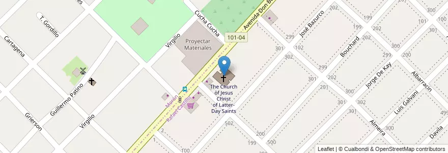 Mapa de ubicacion de The Church of Jesus Christ of Latter-Day Saints en Argentinien, Provinz Buenos Aires, Partido De La Matanza.