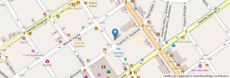 Mapa de ubicacion de The Class, Belgrano en Arjantin, Ciudad Autónoma De Buenos Aires, Buenos Aires, Comuna 13.