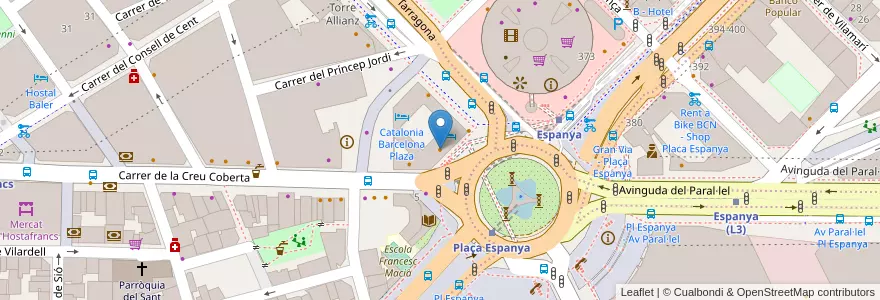 Mapa de ubicacion de The Clock en Sepanyol, Catalunya, Barcelona, Barcelonès, Barcelona.