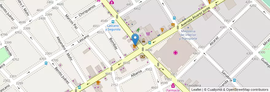 Mapa de ubicacion de The Coffe Store, Monte Castro en アルゼンチン, Ciudad Autónoma De Buenos Aires, ブエノスアイレス, Comuna 10, Comuna 11.