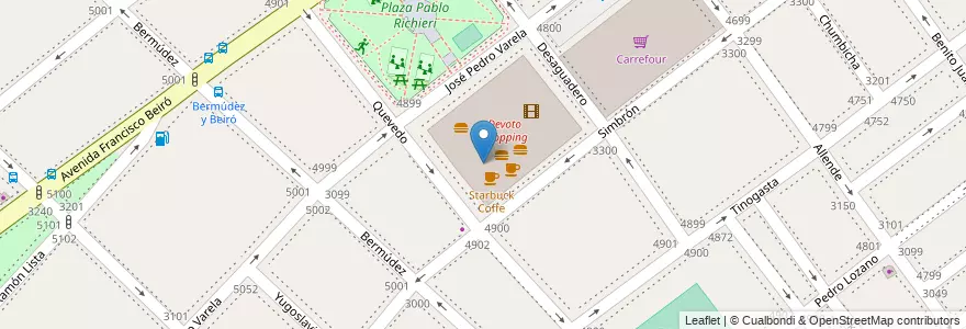 Mapa de ubicacion de The Coffe Store, Villa Devoto en 阿根廷, Ciudad Autónoma De Buenos Aires, 布宜诺斯艾利斯, Comuna 10, Comuna 11.