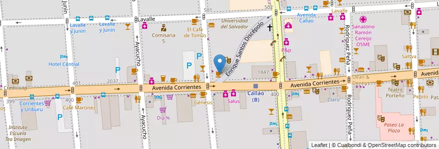 Mapa de ubicacion de The Coffee Store, Balvanera en Argentinien, Ciudad Autónoma De Buenos Aires, Comuna 3, Buenos Aires.