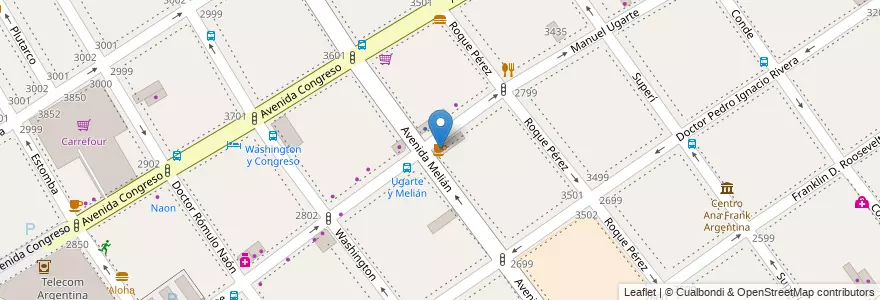 Mapa de ubicacion de The Coffee Store, Coghlan en アルゼンチン, Ciudad Autónoma De Buenos Aires, Comuna 12, ブエノスアイレス.