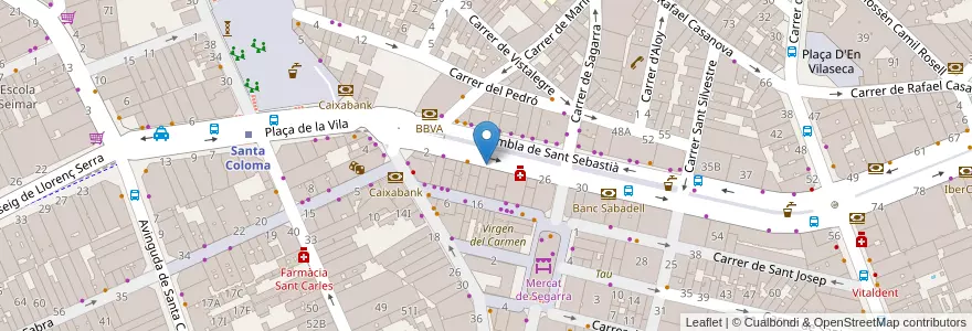 Mapa de ubicacion de The Corner en İspanya, Catalunya, Barcelona, Barcelonès, Santa Coloma De Gramenet.