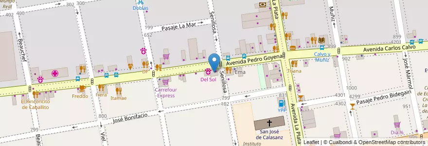 Mapa de ubicacion de The Force, Caballito en Аргентина, Буэнос-Айрес, Буэнос-Айрес, Comuna 6.