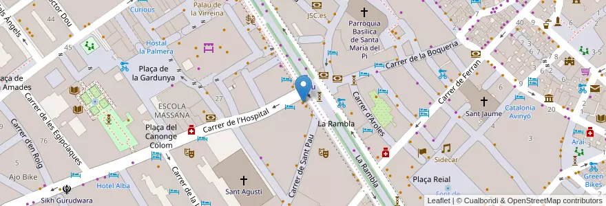 Mapa de ubicacion de The French Sandwich en 西班牙, Catalunya, Barcelona, Barcelonès, Barcelona.