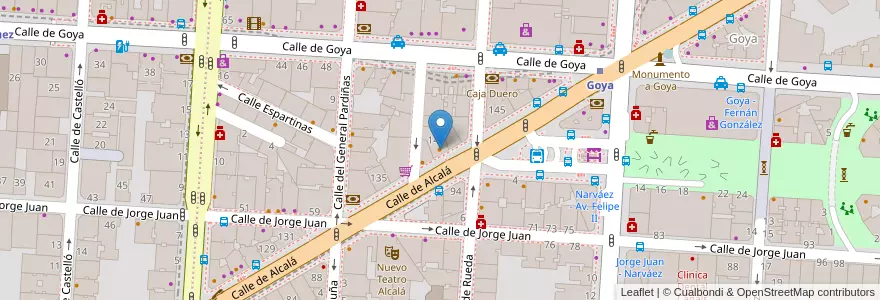 Mapa de ubicacion de The Geographic Club en Espanha, Comunidade De Madrid, Comunidade De Madrid, Área Metropolitana De Madrid Y Corredor Del Henares, Madrid.