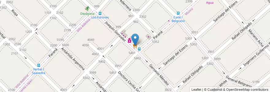 Mapa de ubicacion de The Grandfather en Argentina, Provincia Di Buenos Aires, Partido De San Isidro, Villa Adelina.