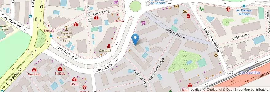 Mapa de ubicacion de The Green Monkey en スペイン, マドリード州, Comunidad De Madrid, Área Metropolitana De Madrid Y Corredor Del Henares, Pozuelo De Alarcón.