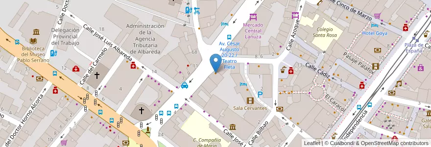 Mapa de ubicacion de The Guinness House en スペイン, アラゴン州, サラゴサ, Zaragoza, サラゴサ.
