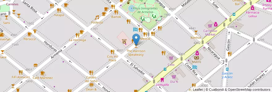 Mapa de ubicacion de The Harrison Speakeasy, Palermo en Argentinien, Ciudad Autónoma De Buenos Aires, Buenos Aires.