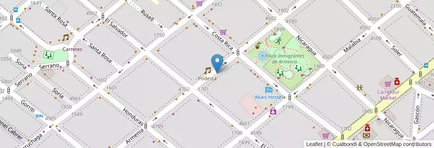 Mapa de ubicacion de The Hole bar, Palermo en الأرجنتين, Ciudad Autónoma De Buenos Aires, Buenos Aires.
