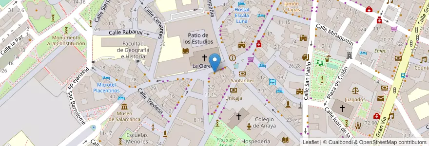 Mapa de ubicacion de The Irish Theatre en Spain, Castile And León, Salamanca, Campo De Salamanca, Salamanca.