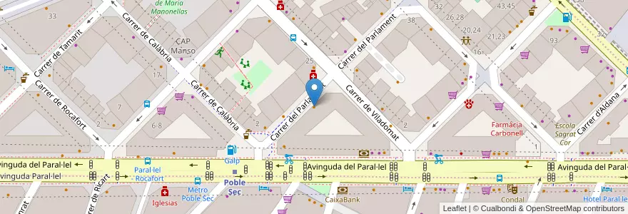 Mapa de ubicacion de The Juice House en İspanya, Catalunya, Barcelona, Barcelonès, Barcelona.