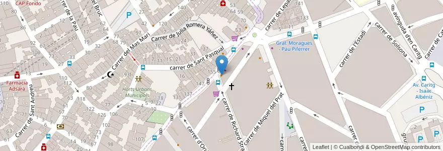Mapa de ubicacion de The Kebab Factory en İspanya, Catalunya, Barcelona, Barcelonès, Badalona.