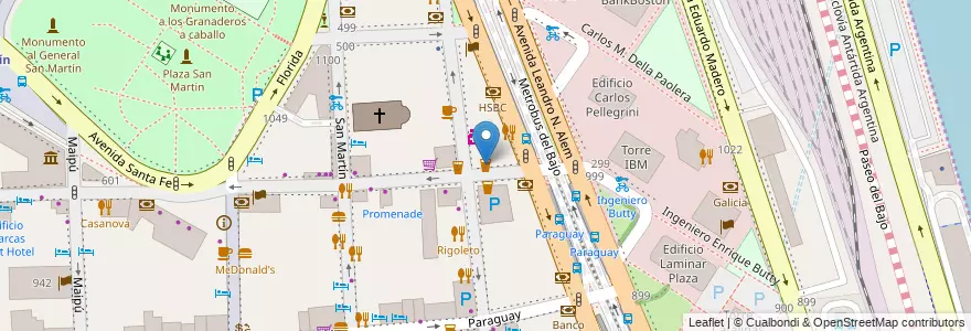 Mapa de ubicacion de The Kilkenny, Retiro en アルゼンチン, Ciudad Autónoma De Buenos Aires, Comuna 1, ブエノスアイレス.