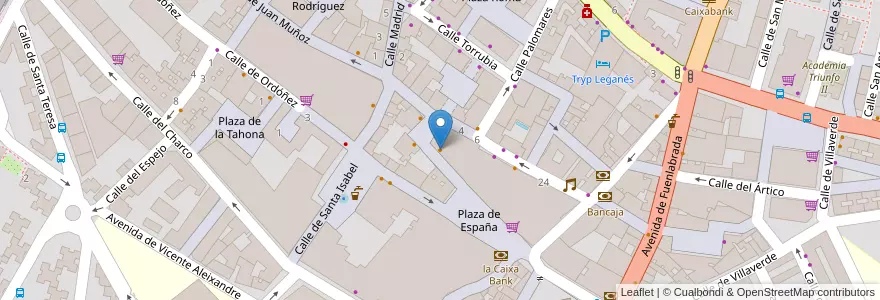 Mapa de ubicacion de The Lamber Irish Tavern en Испания, Мадрид, Мадрид, Área Metropolitana De Madrid Y Corredor Del Henares, Leganés.