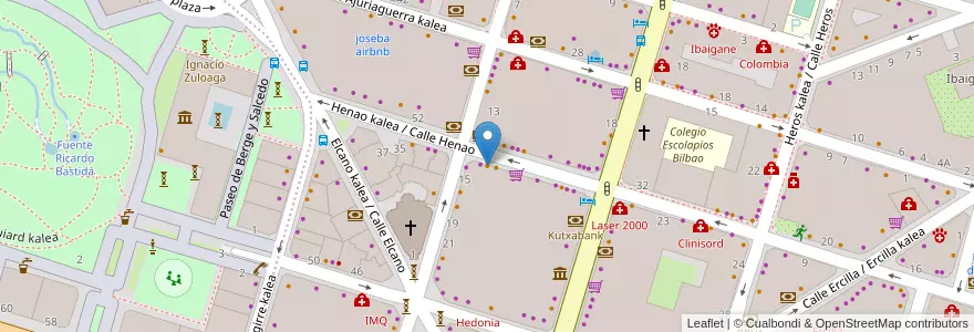 Mapa de ubicacion de The Life Tavern en 西班牙, 巴斯克, 比斯开, Bilboaldea, 毕尔巴鄂.