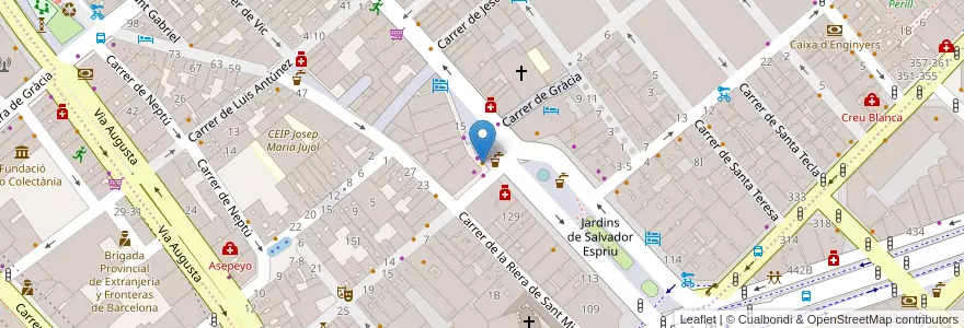 Mapa de ubicacion de The Market Peru en Espagne, Catalogne, Barcelone, Barcelonais, Barcelone.