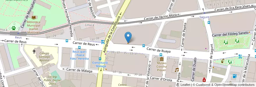 Mapa de ubicacion de The Muse en Espanha, Comunidade Valenciana, València / Valencia, Comarca De València, València.