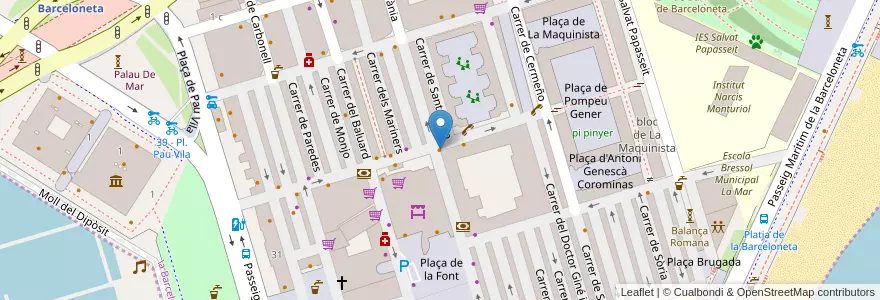 Mapa de ubicacion de The new Orleans, coffee & tee en Espagne, Catalogne, Barcelone, Barcelonais, Barcelone.