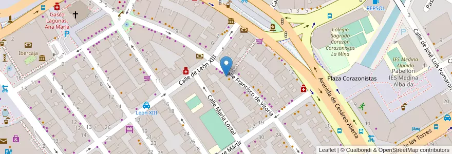 Mapa de ubicacion de The Notting Hill School en إسبانيا, أرغون, سرقسطة, Zaragoza, سرقسطة.