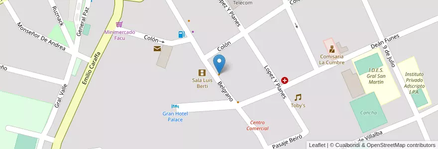 Mapa de ubicacion de The Owl en 阿根廷, Córdoba, Departamento Punilla, Pedanía Dolores, Municipio De La Cumbre.