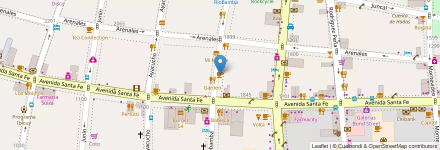 Mapa de ubicacion de The Pick Market, Recoleta en Аргентина, Буэнос-Айрес, Comuna 2, Буэнос-Айрес.